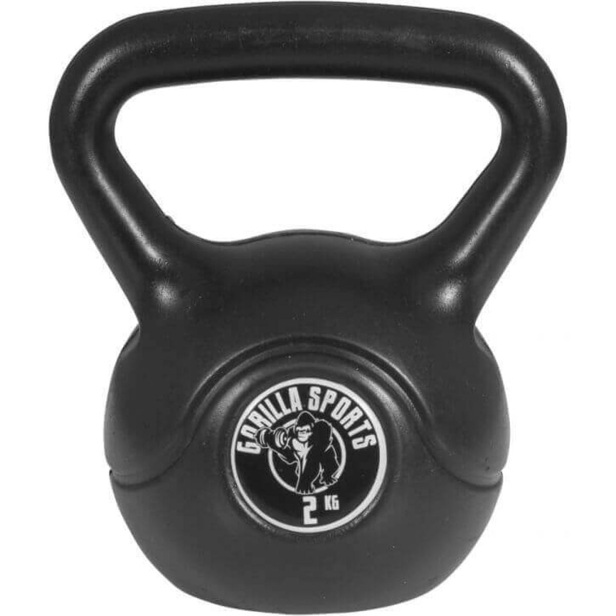 Kettlebell 2 kg zwart kunststof