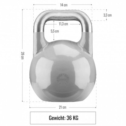 Kettlebell 36 kg Staal (competitie kettlebell) 