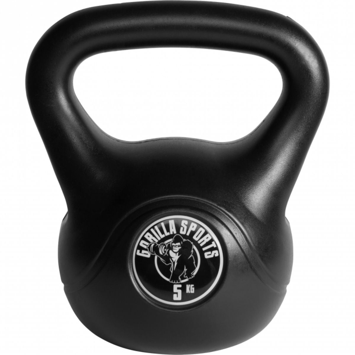 Kettlebell 5 kg zwart kunststof