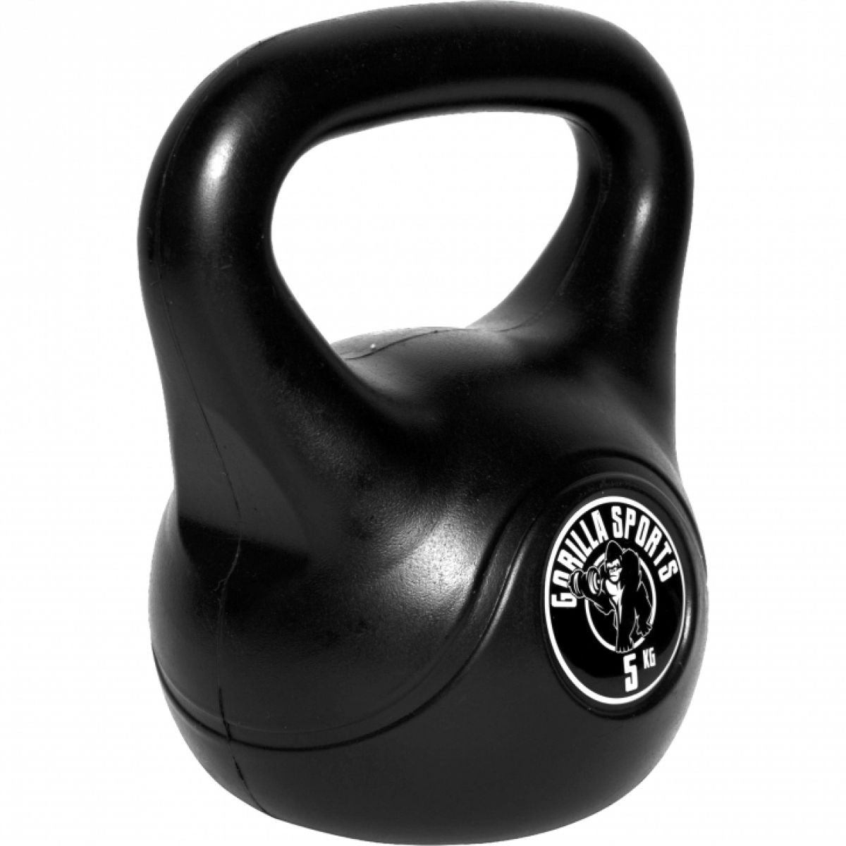 Kettlebell 5 kg zwart kunststof