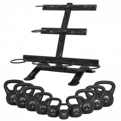 Kunststof Kettlebell Set incl. Standaard