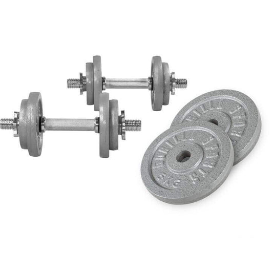 Dumbellset 20 kg + 2 x 5 kg Gietijzer - 30 mm