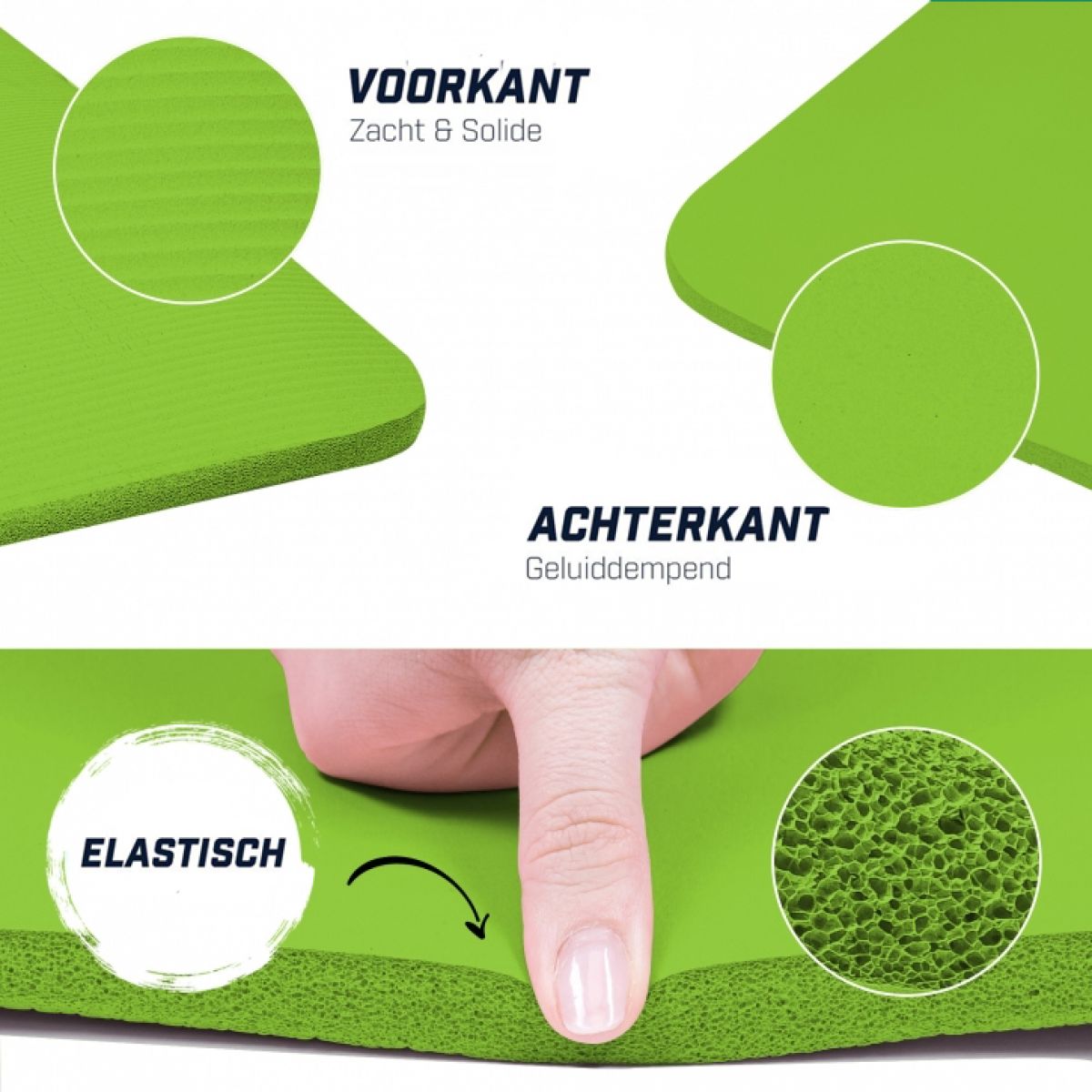 Lime groen - Yogamat Deluxe 190 x 100 x 1,5 cm