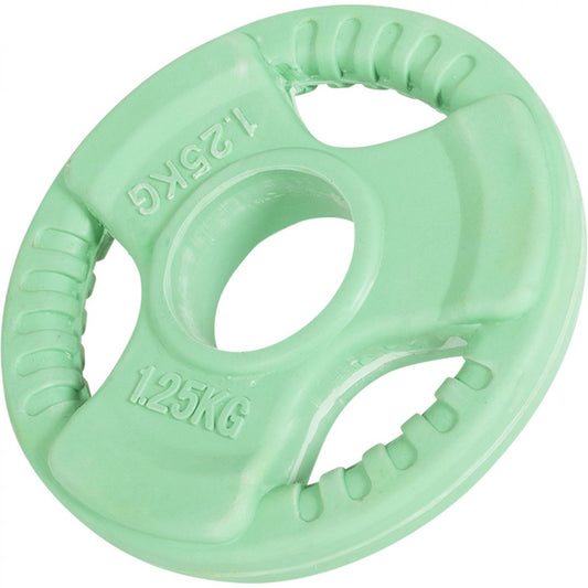 Olympische halterschijf 1,25 kg Gripper Gietijzer (50/51 mm, rubber coating)