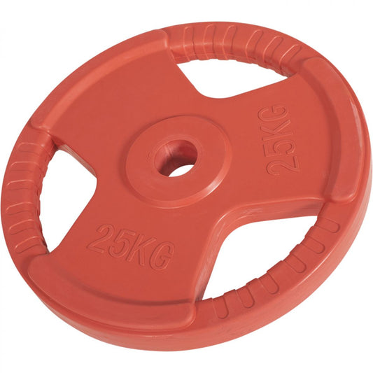 Olympische halterschijf 25 kg Gripper Gietijzer (50/51 mm, rubber coating)