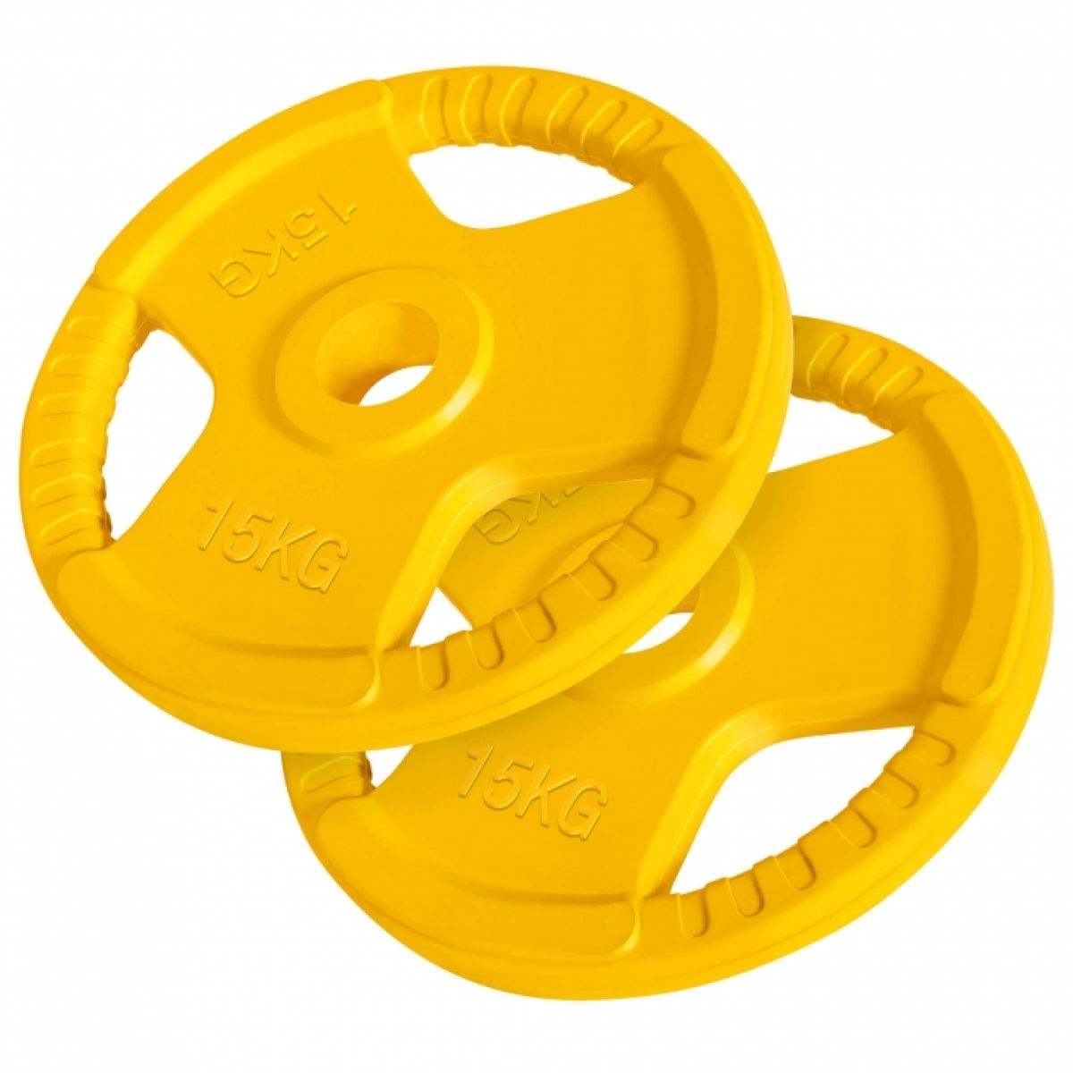 Olympische halterschijven set 2 x 15 kg Gripper Gietijzer (50/51 mm, rubber coating)