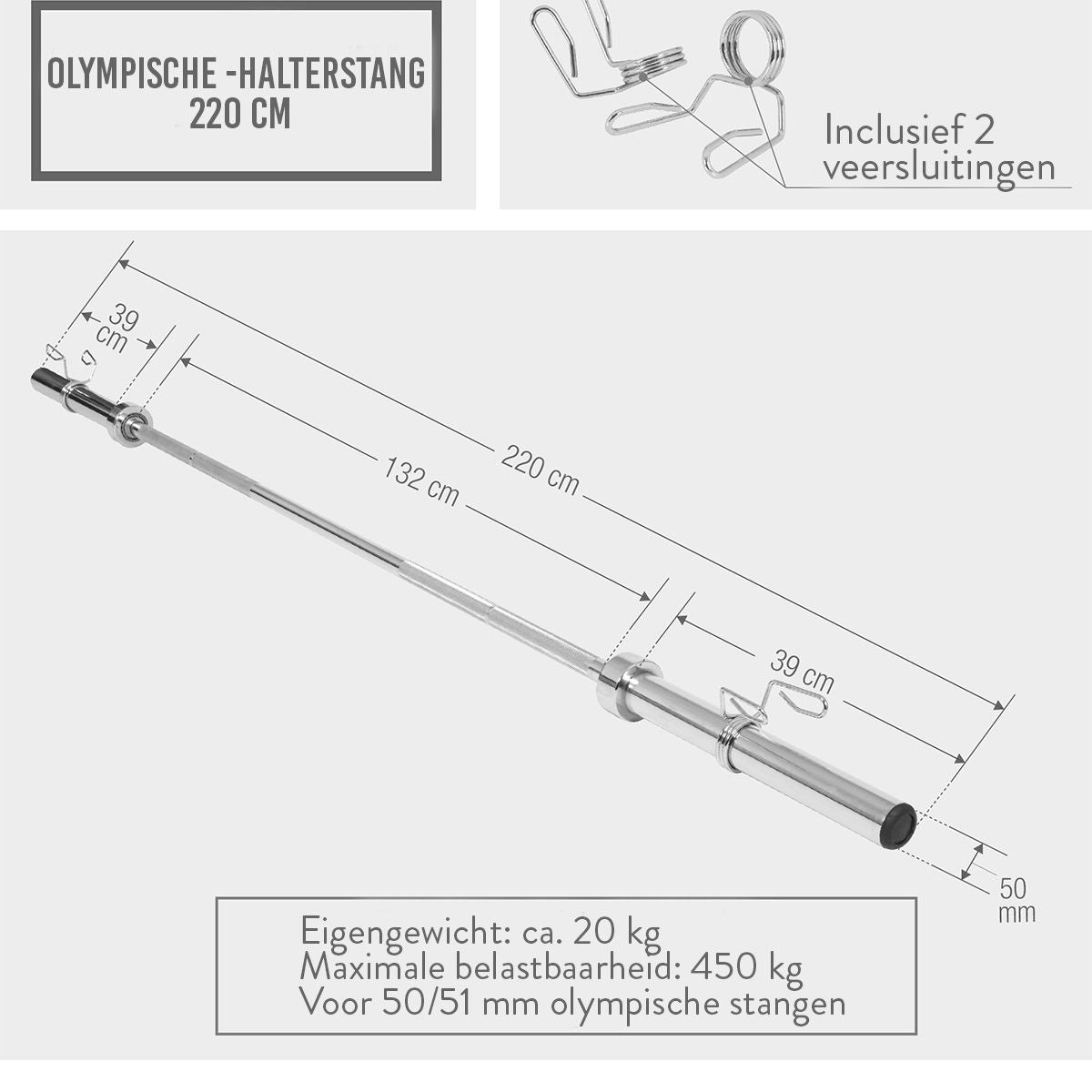 Olympische Halterstang Veersluiting 