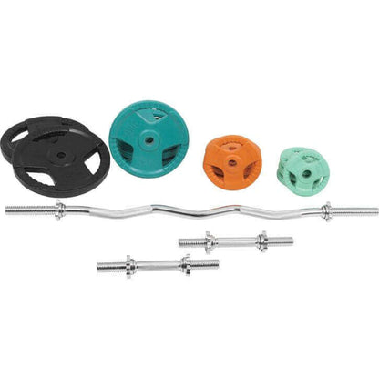 Kit EZ Curl 70 kg Pince Fonte Revêtement Caoutchouc - Fermeture à Vis 30 mm