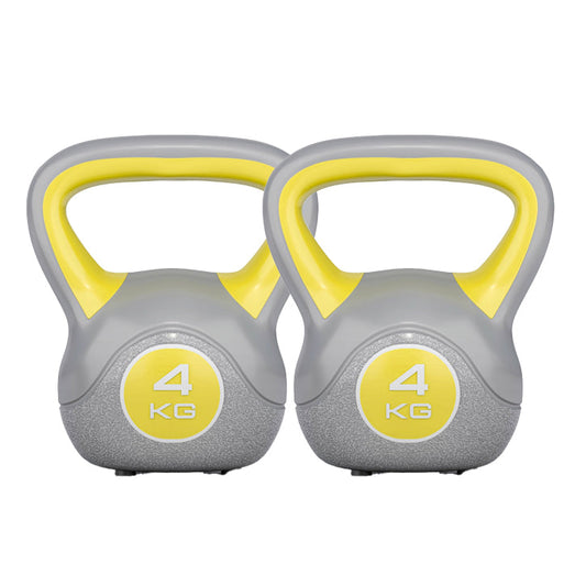 Voordeelset Kettlebells 2 x 4 kg Kunststof Trendy