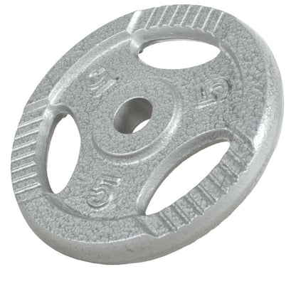 Voordeelbundel 30 kg - 4 x 5 + 4 x 2,5 kg - Gripper Gietijzer Zilver - 30/31 mm